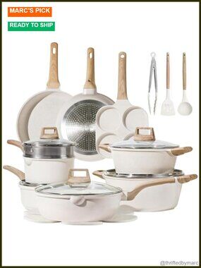 21pc Nonstick Cookware Set Die-Cast Aluminum Granite Induction Pots Pans